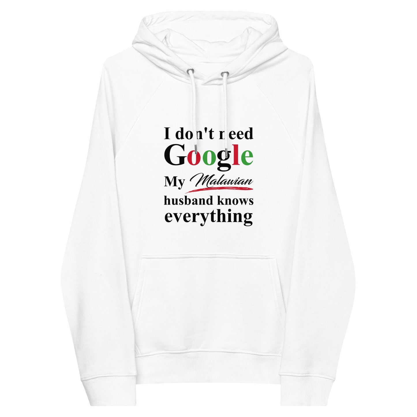 Malawian Funny Husband eco raglan hoodie