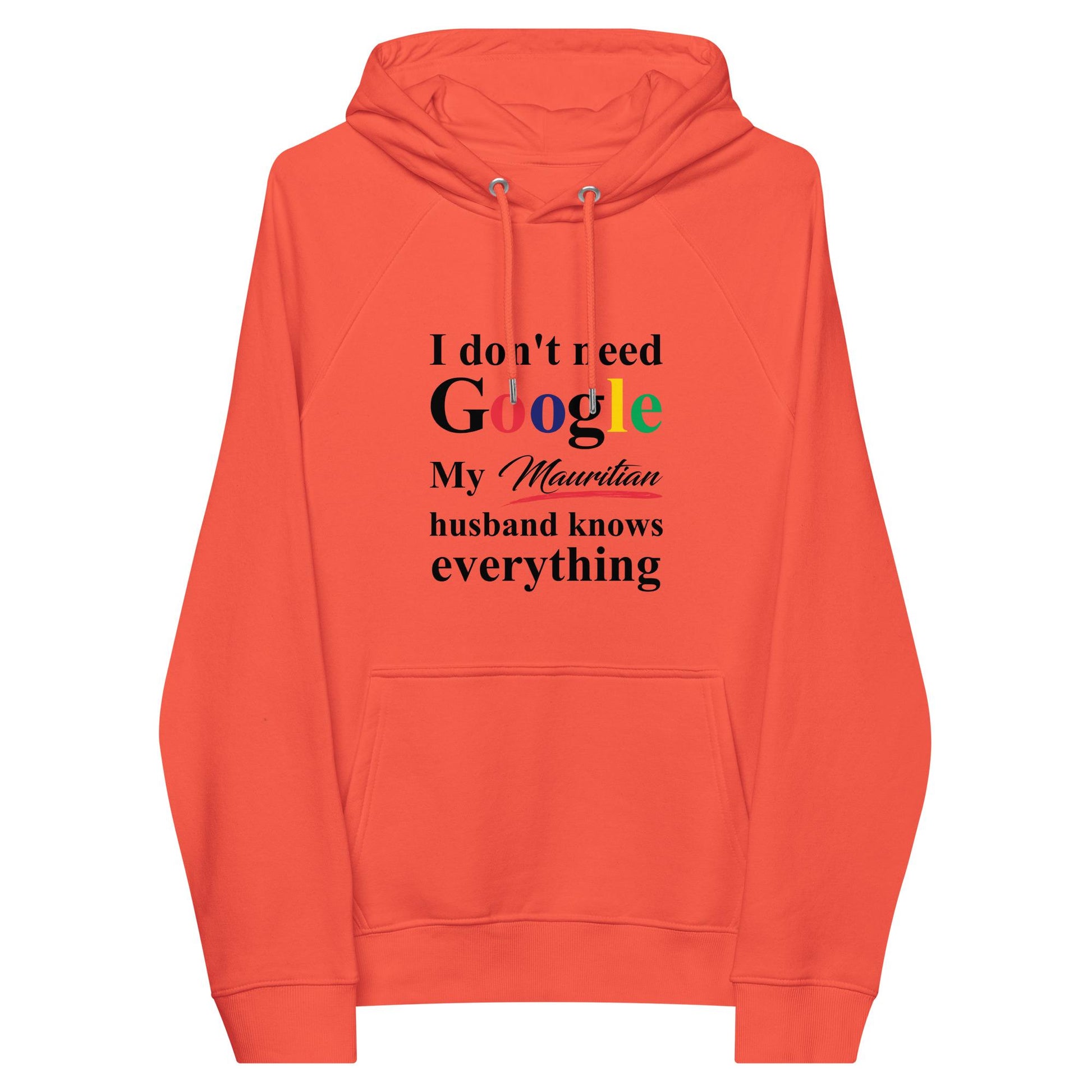 Mauritian Funny Husband eco raglan hoodie