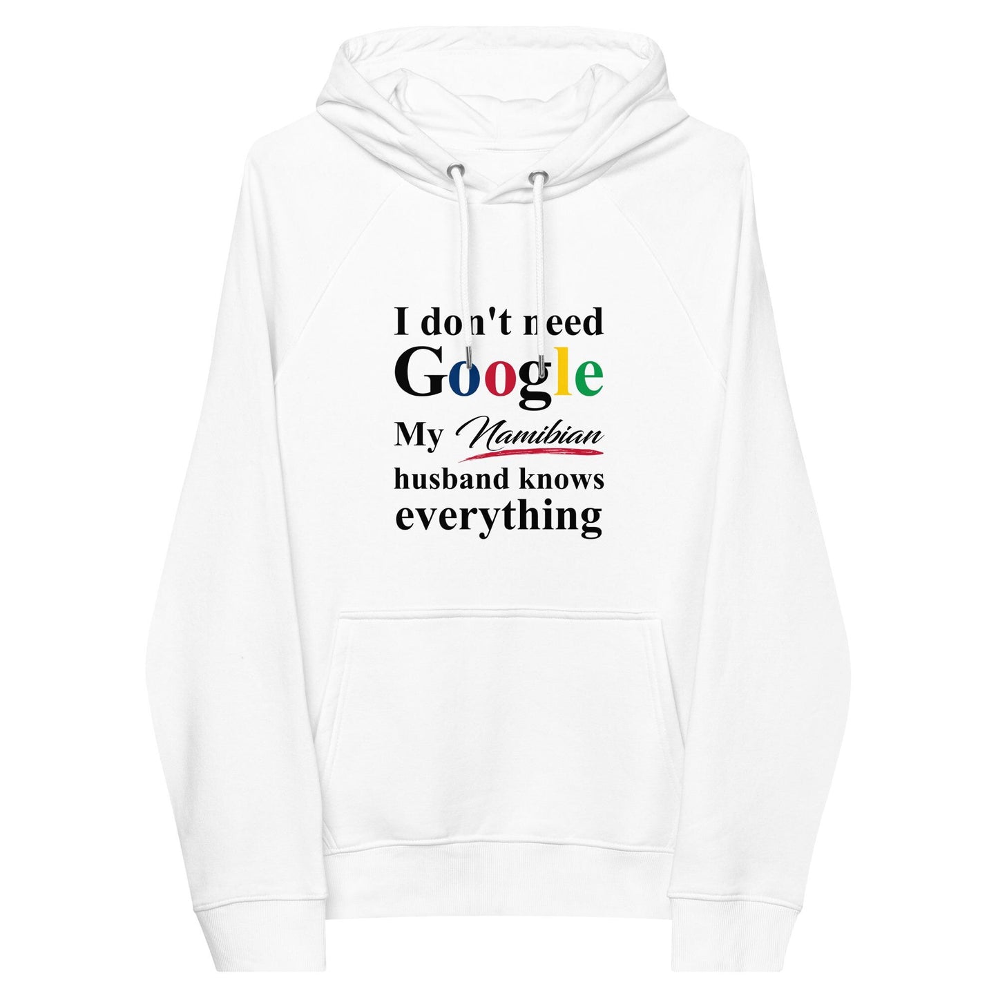 Namibian Funny Husband eco raglan hoodie