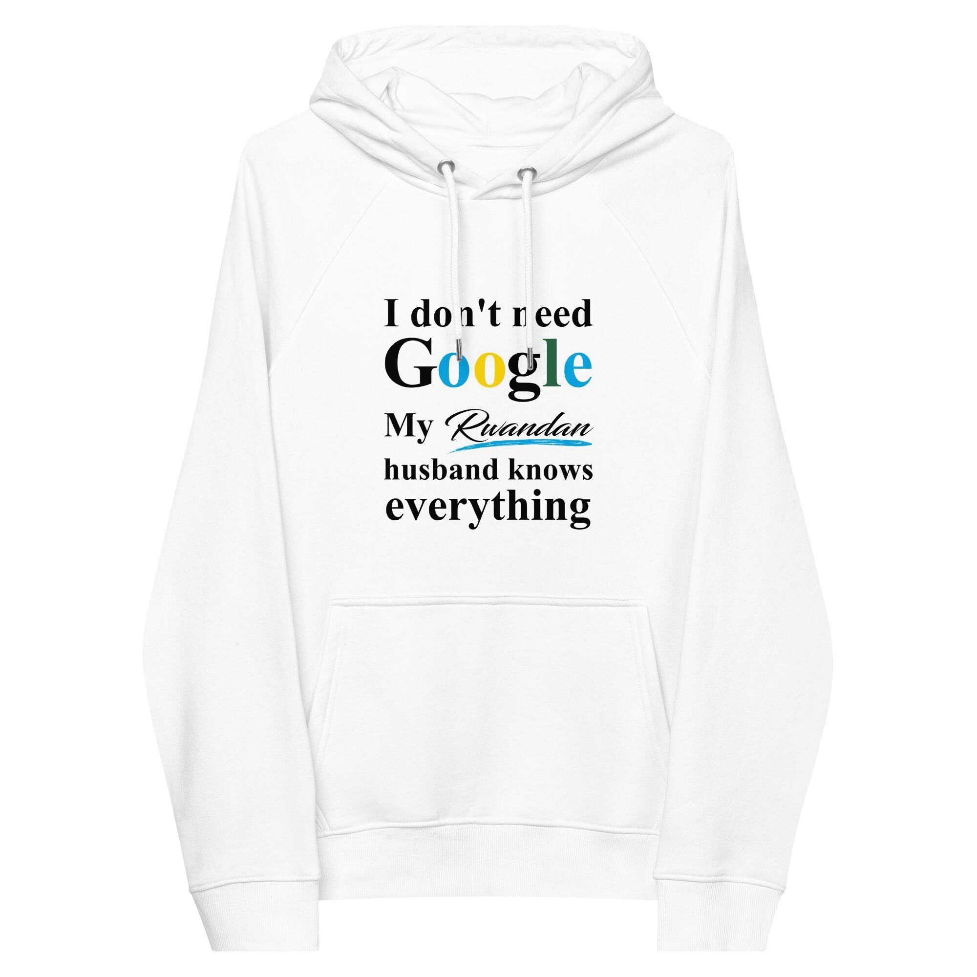 Rwandan Funny Husband eco raglan hoodie