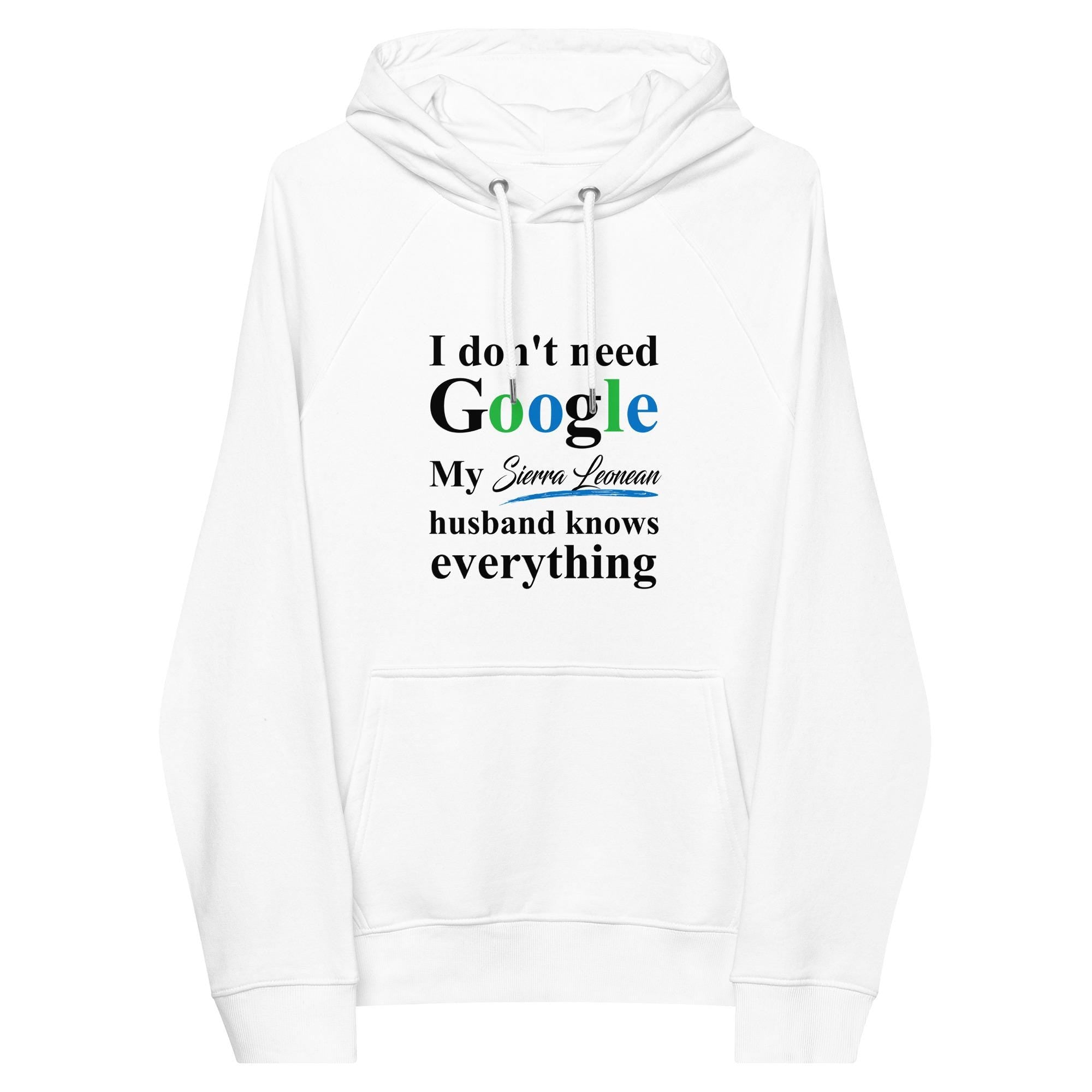 Sierra Leonean Funny Husband eco raglan hoodie