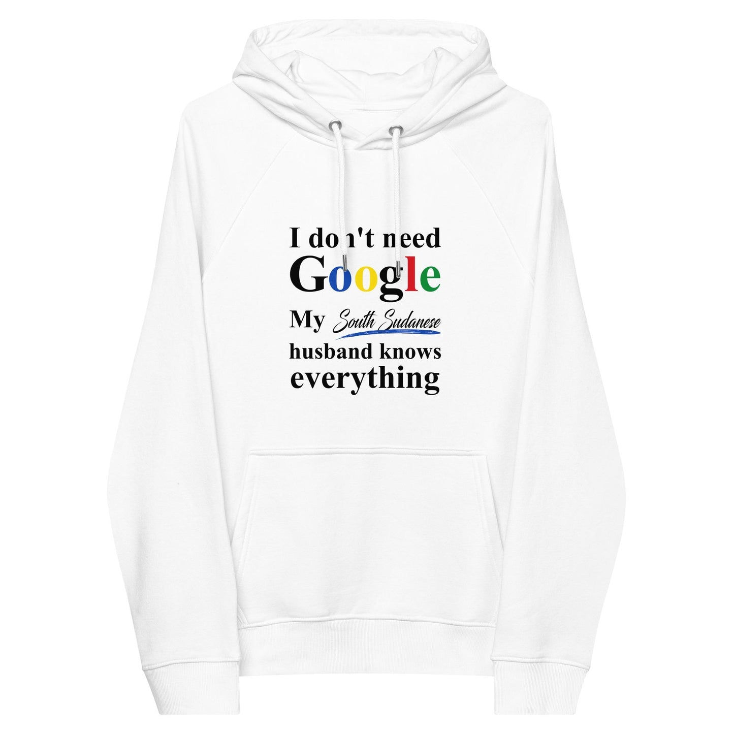 South Sudanese Funny Husband eco raglan hoodie