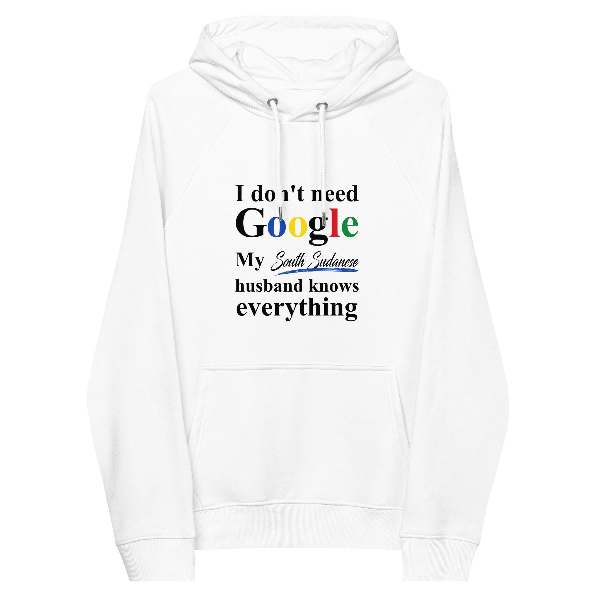 South Sudanese Funny Husband eco raglan hoodie