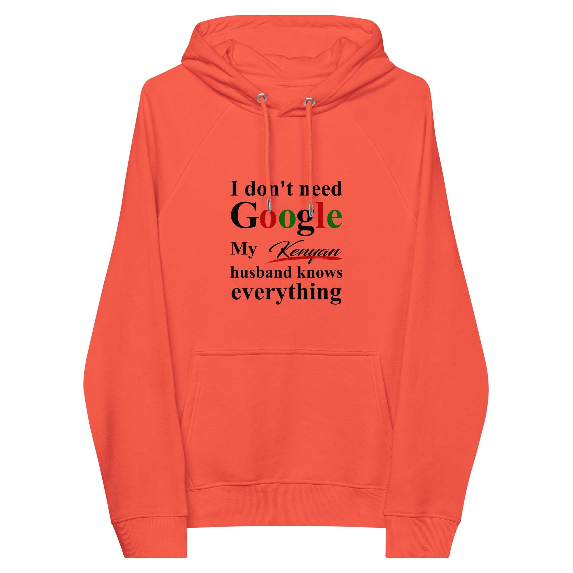 Kenyan Funny Husband eco raglan hoodie