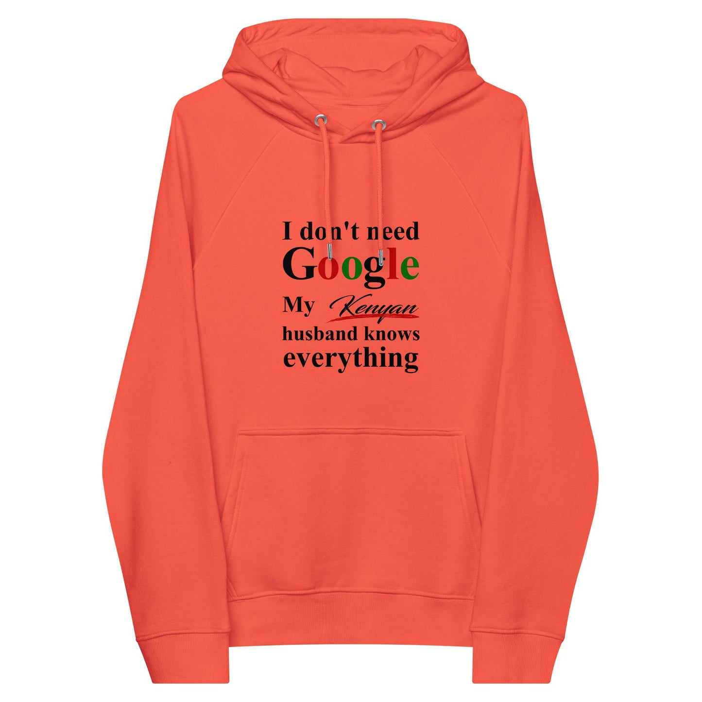 Kenyan Funny Husband eco raglan hoodie