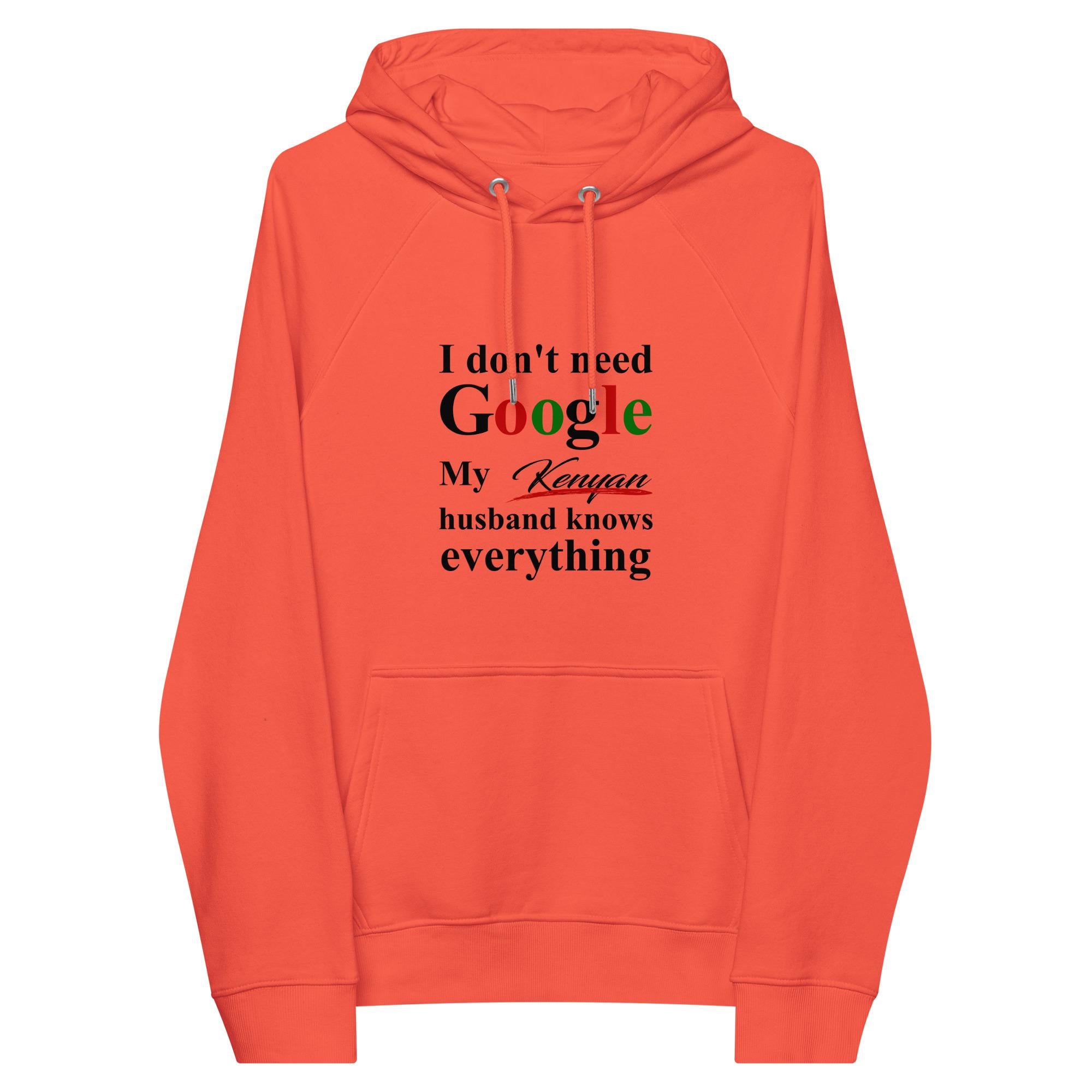 Kenyan Funny Husband eco raglan hoodie