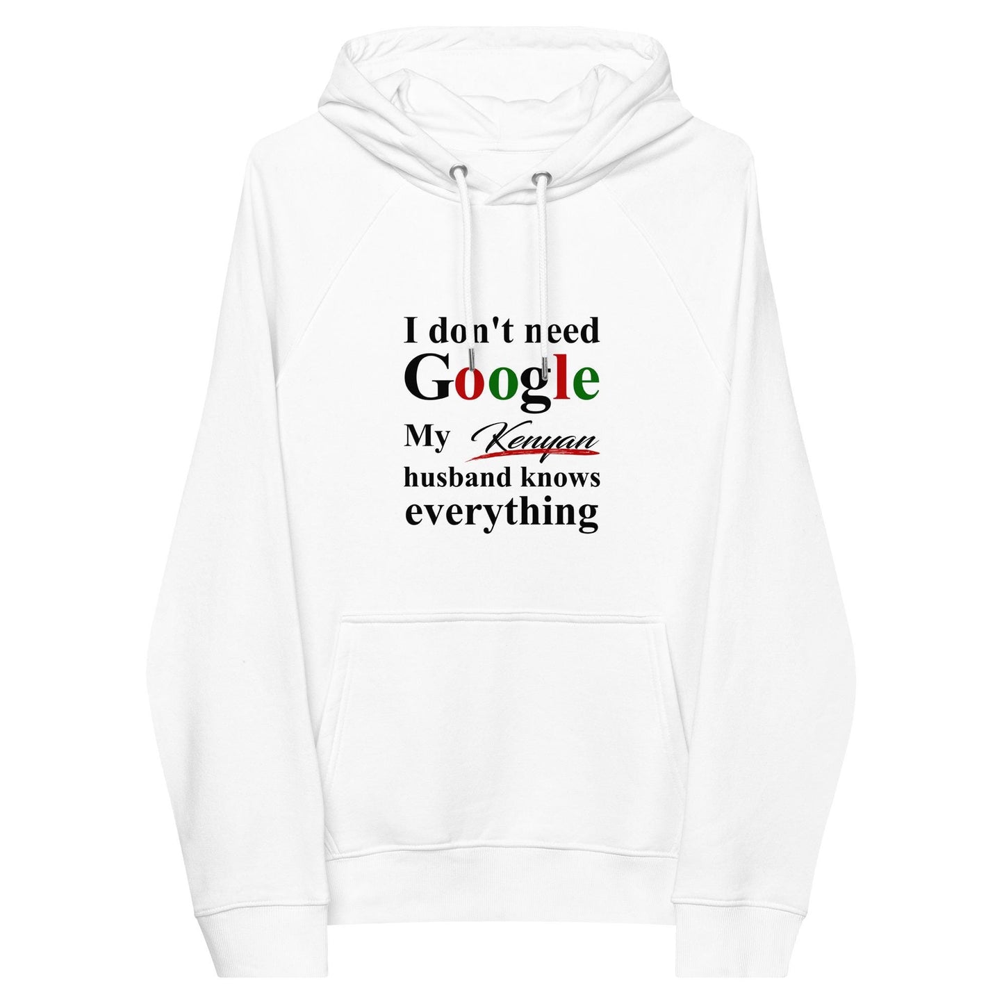 Kenyan Funny Husband eco raglan hoodie