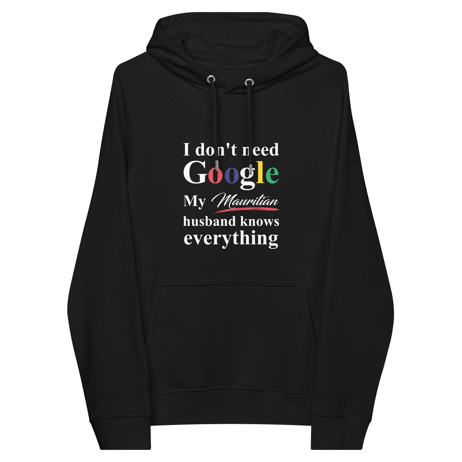 Mauritian Funny Husband eco raglan hoodie