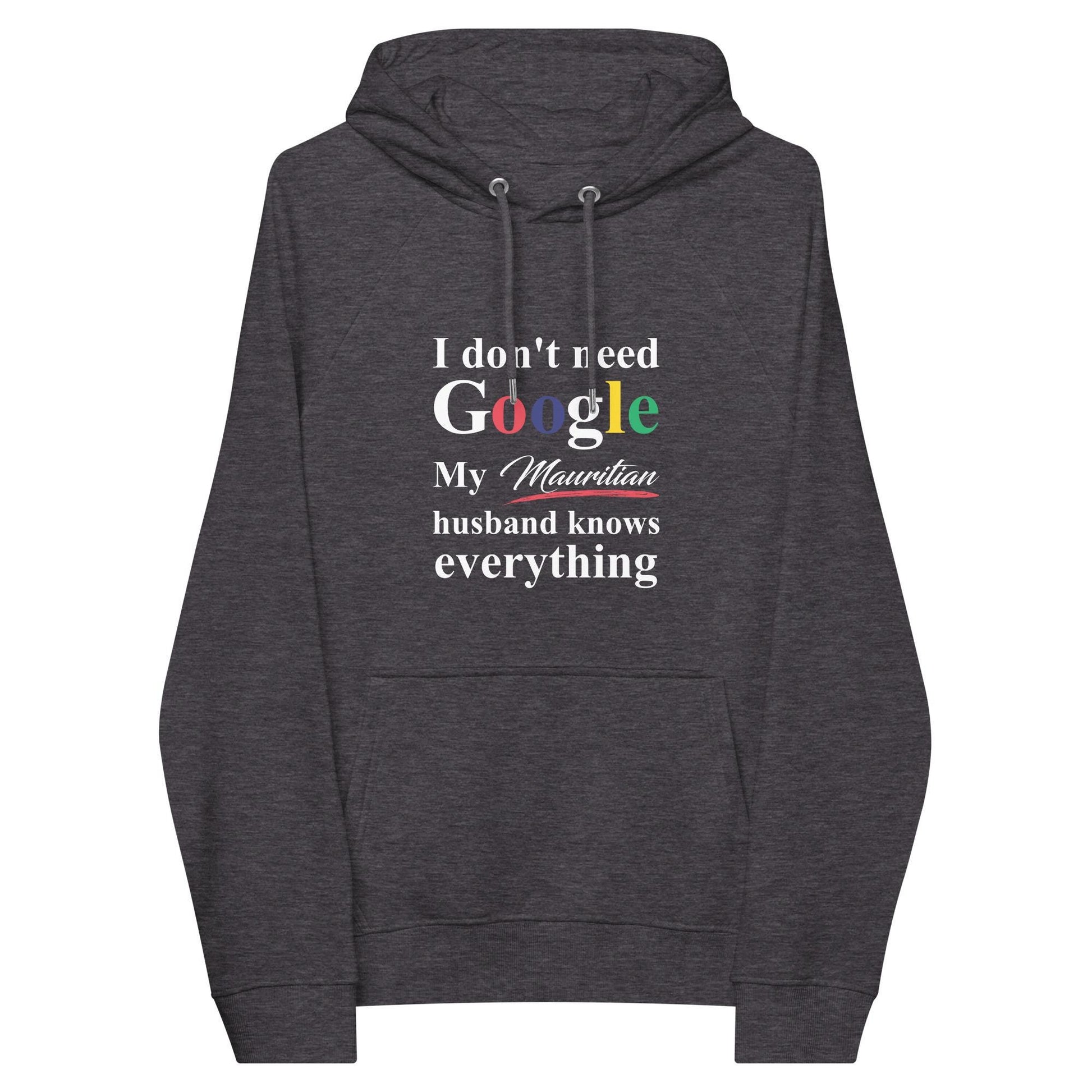 Mauritian Funny Husband eco raglan hoodie