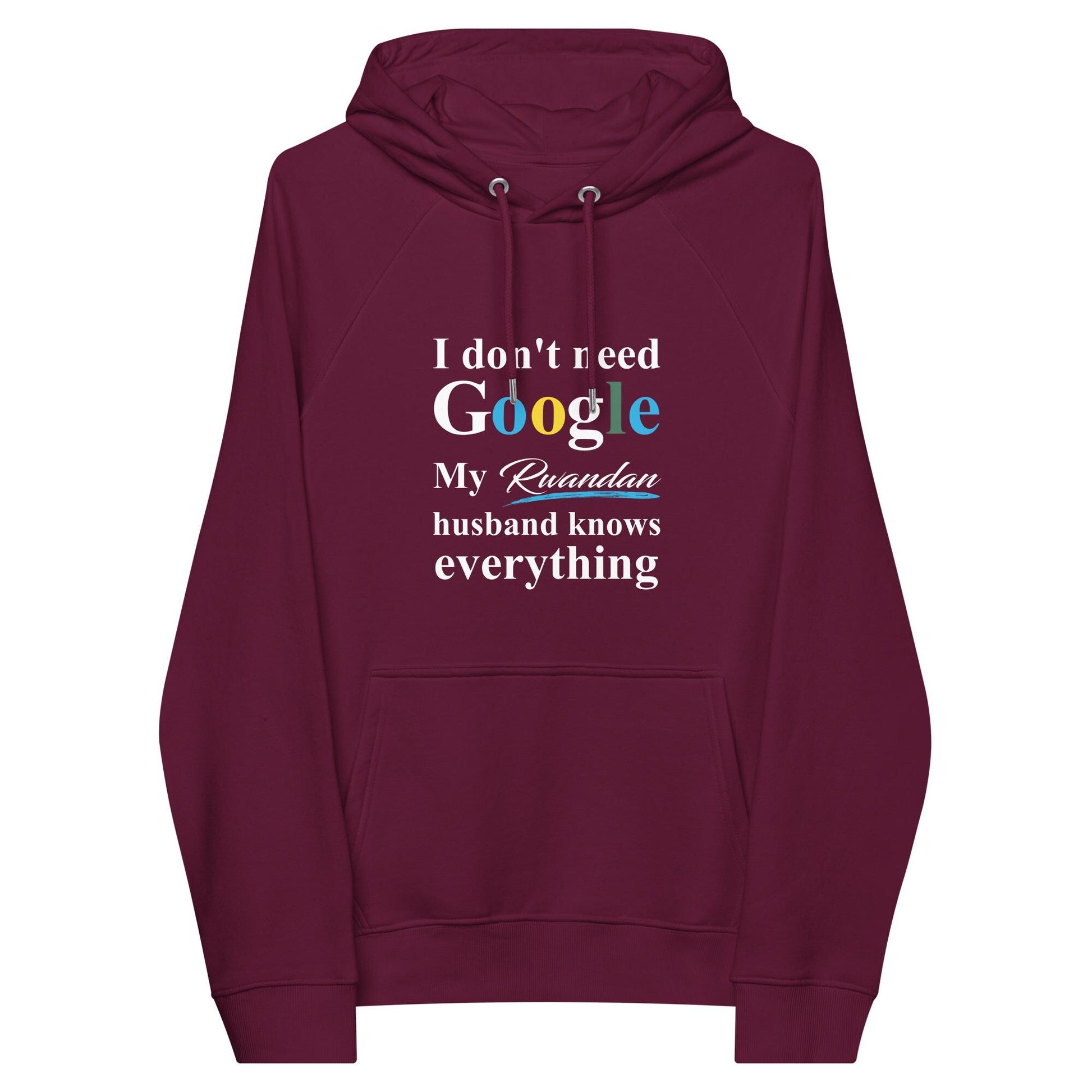 Rwandan Funny Husband eco raglan hoodie