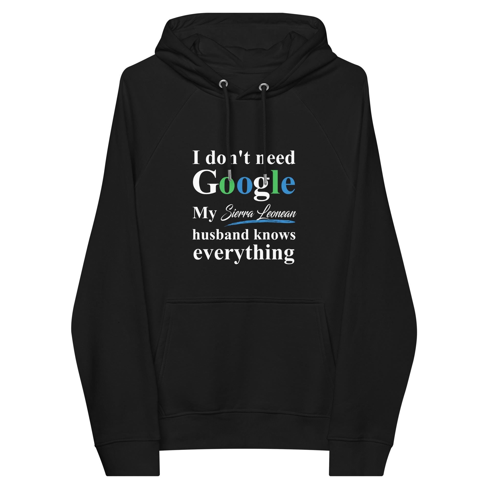 Sierra Leonean Funny Husband eco raglan hoodie