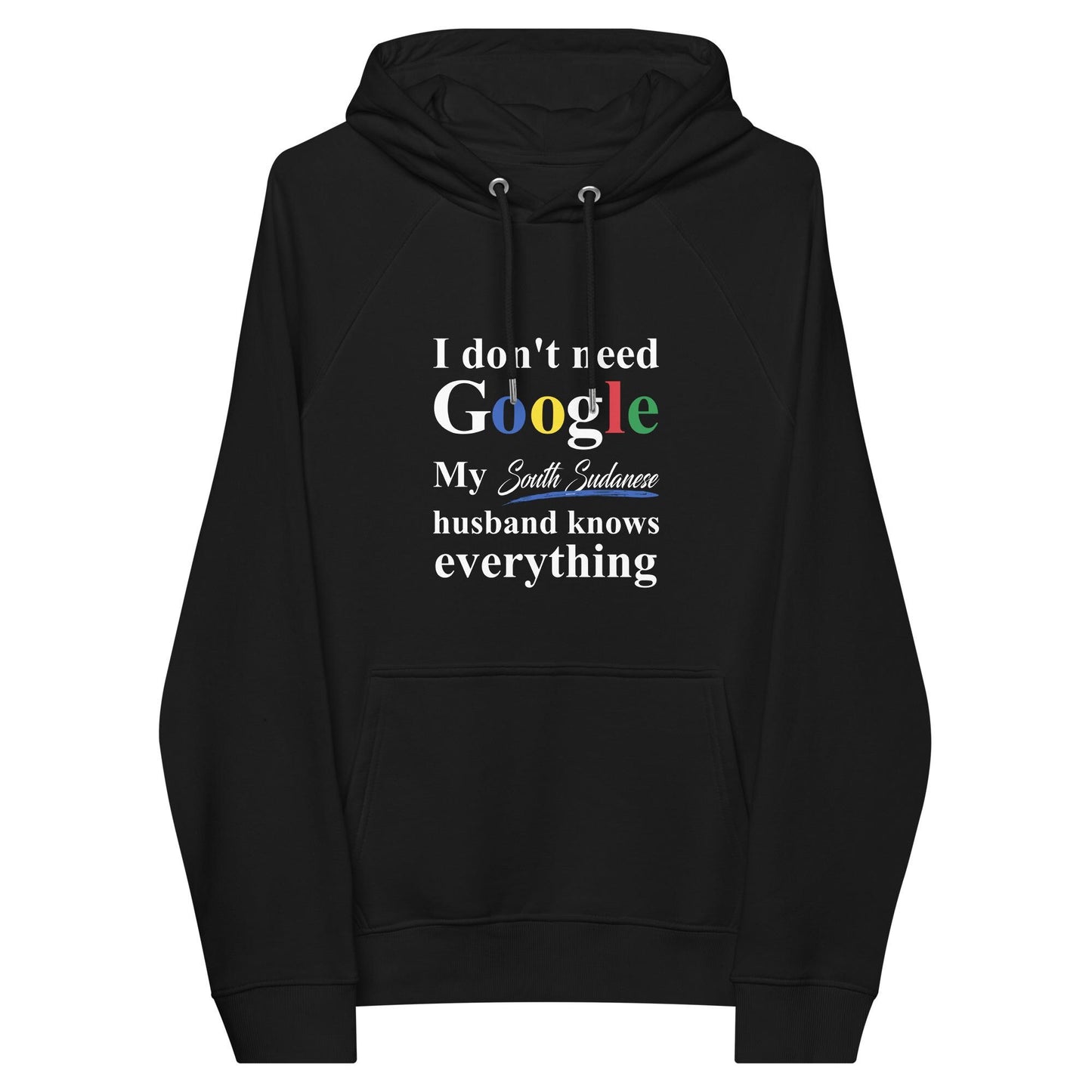 South Sudanese Funny Husband eco raglan hoodie