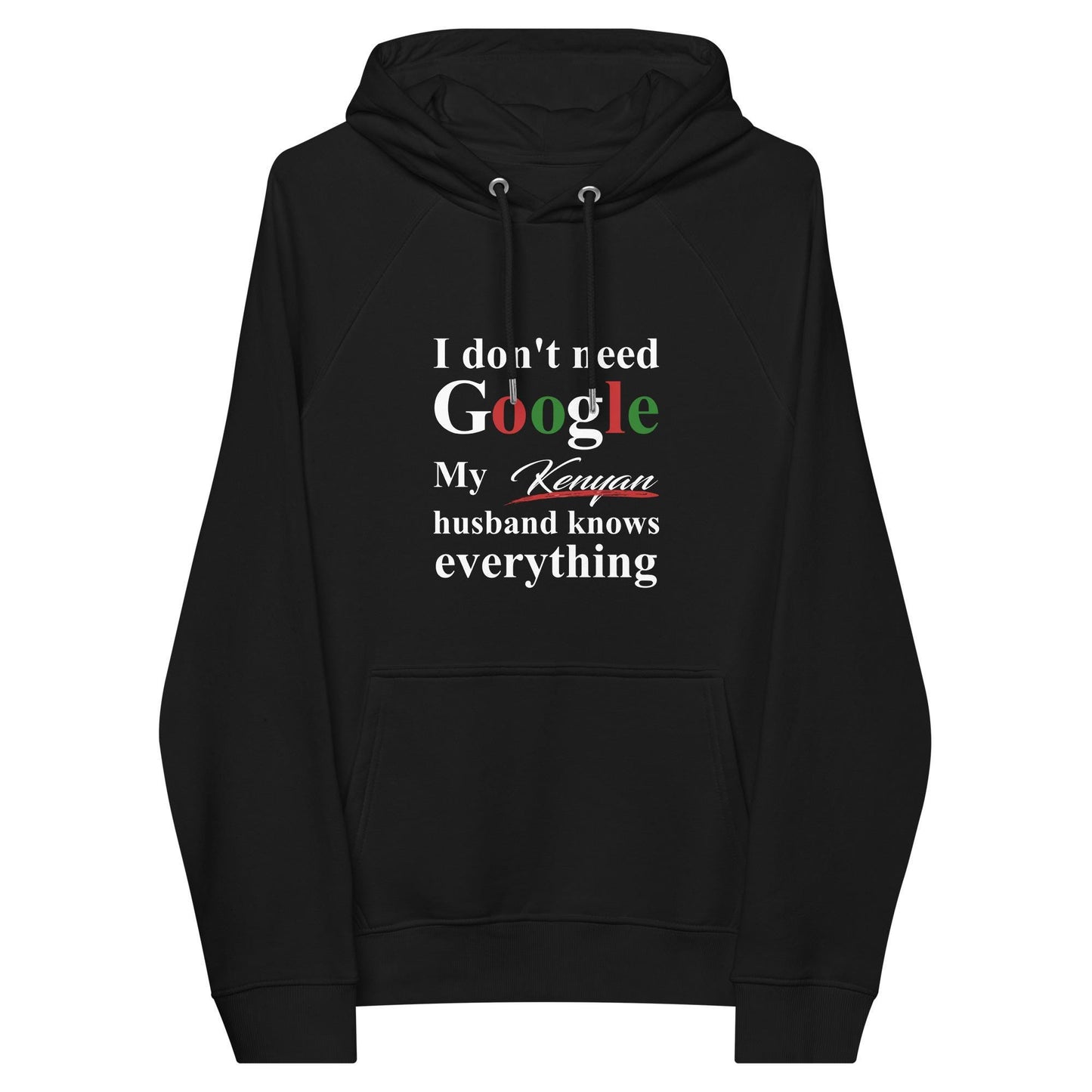 Kenyan Funny Husband eco raglan hoodie