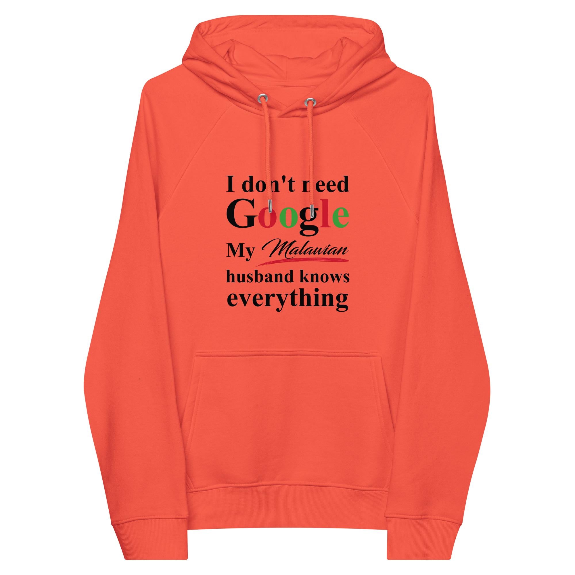 Malawian Funny Husband eco raglan hoodie