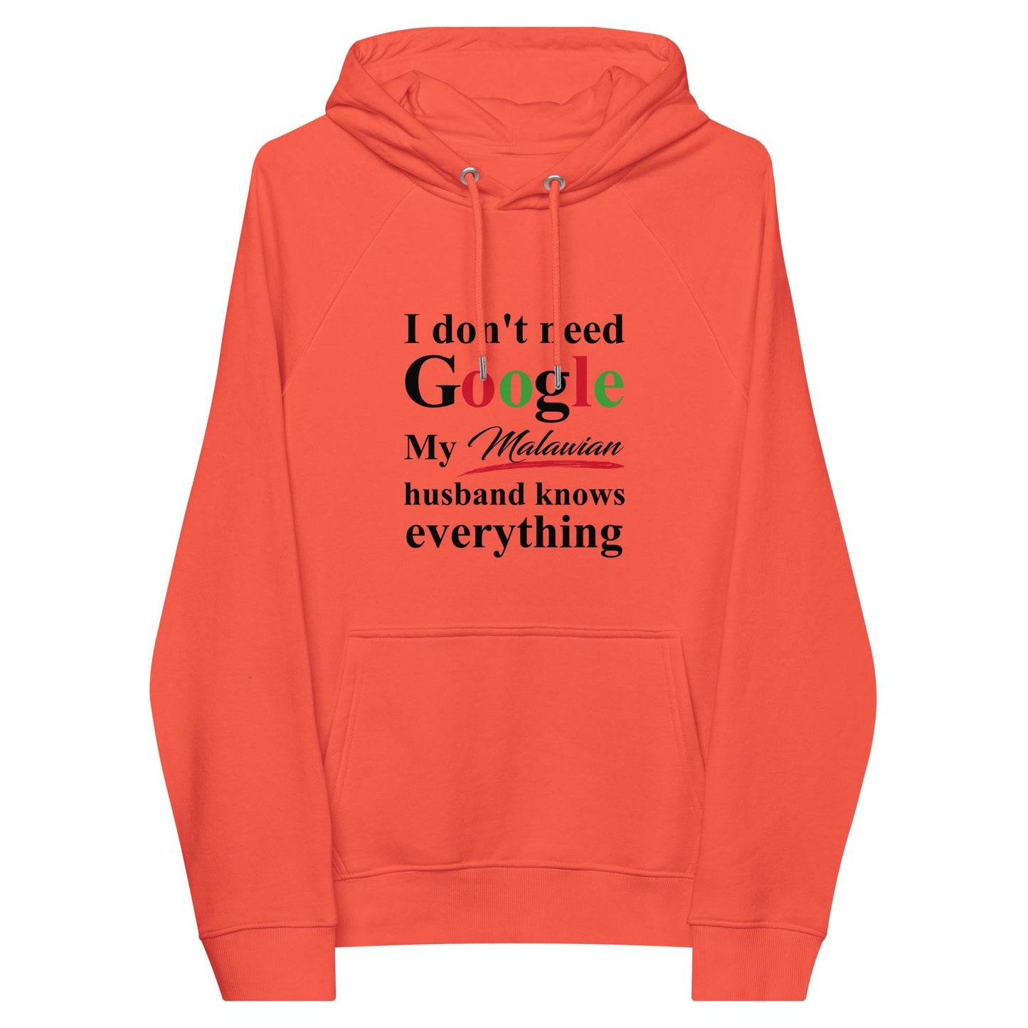 Malawian Funny Husband eco raglan hoodie