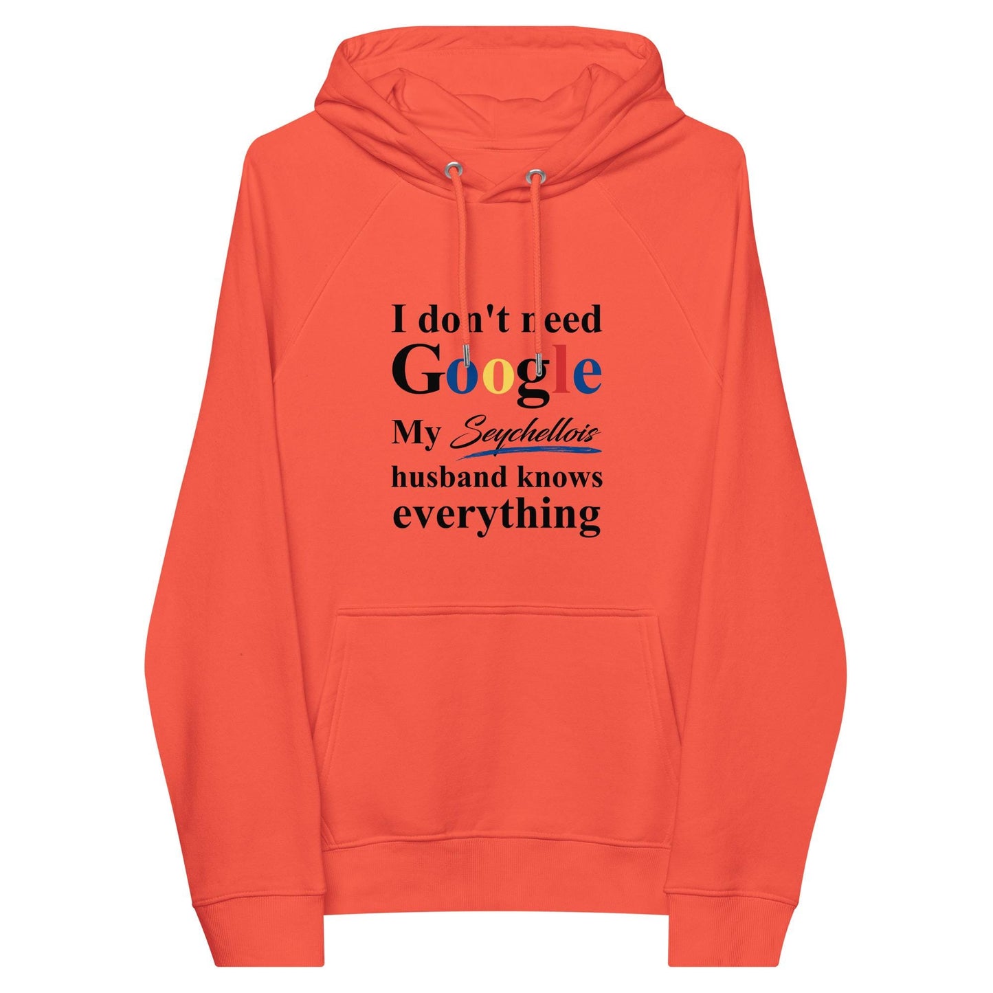 Seychellois Funny Husband eco raglan hoodie